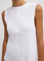 Viscose Plisse Sleeveless Bias Short Tunic Dress | Tibi