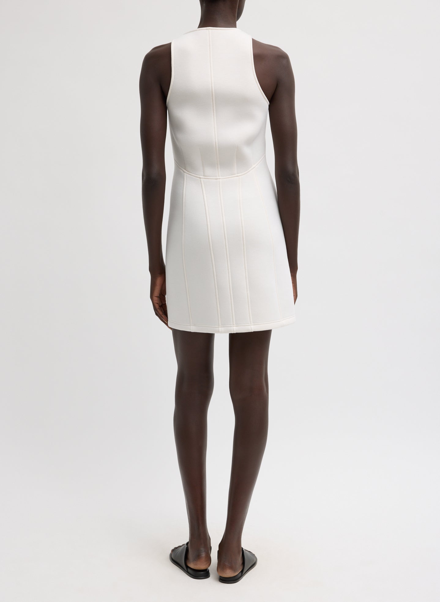 Bonded Viscose Sculpted Sleeveless Tunic Tank | Tibi