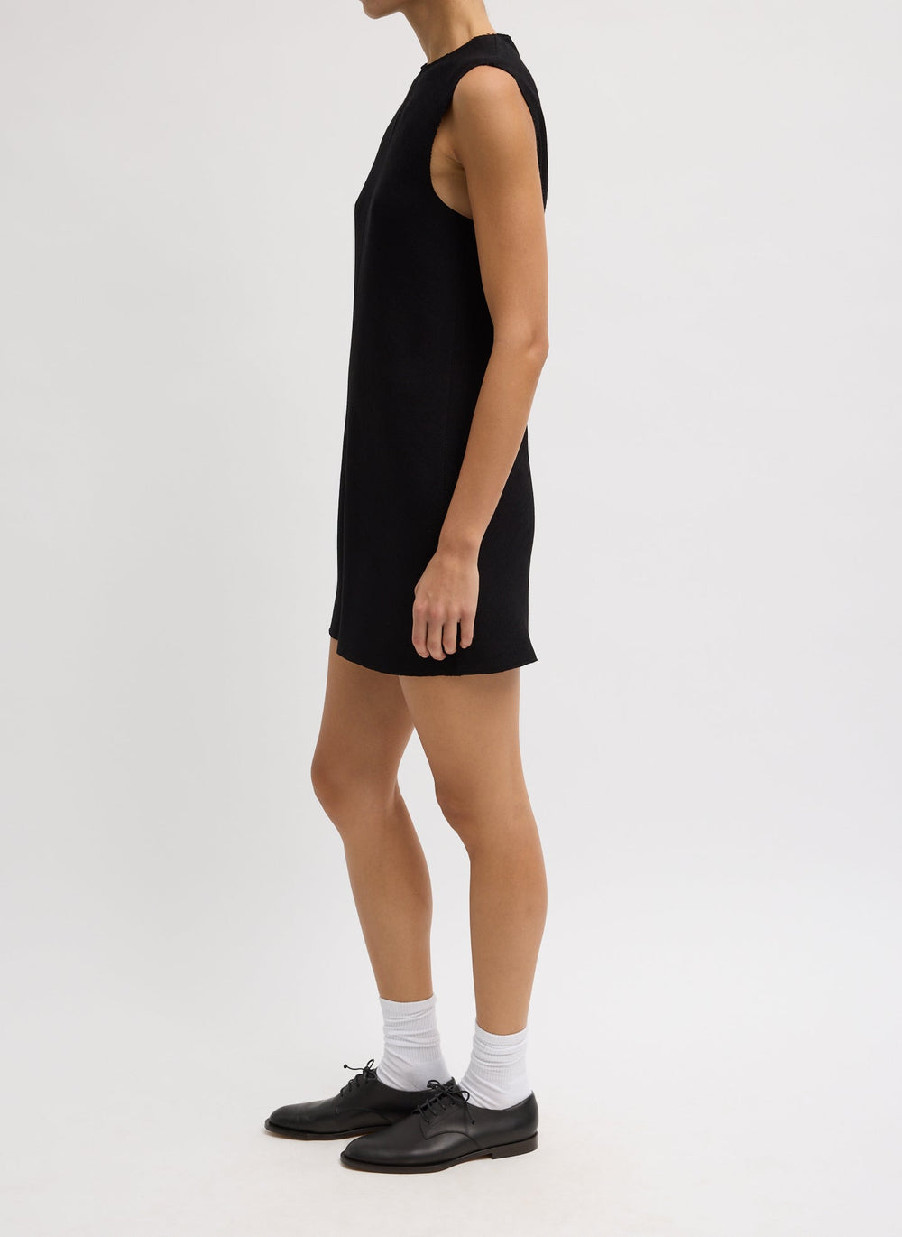 Viscose Plisse Sleeveless Bias Short Tunic Dress | Tibi
