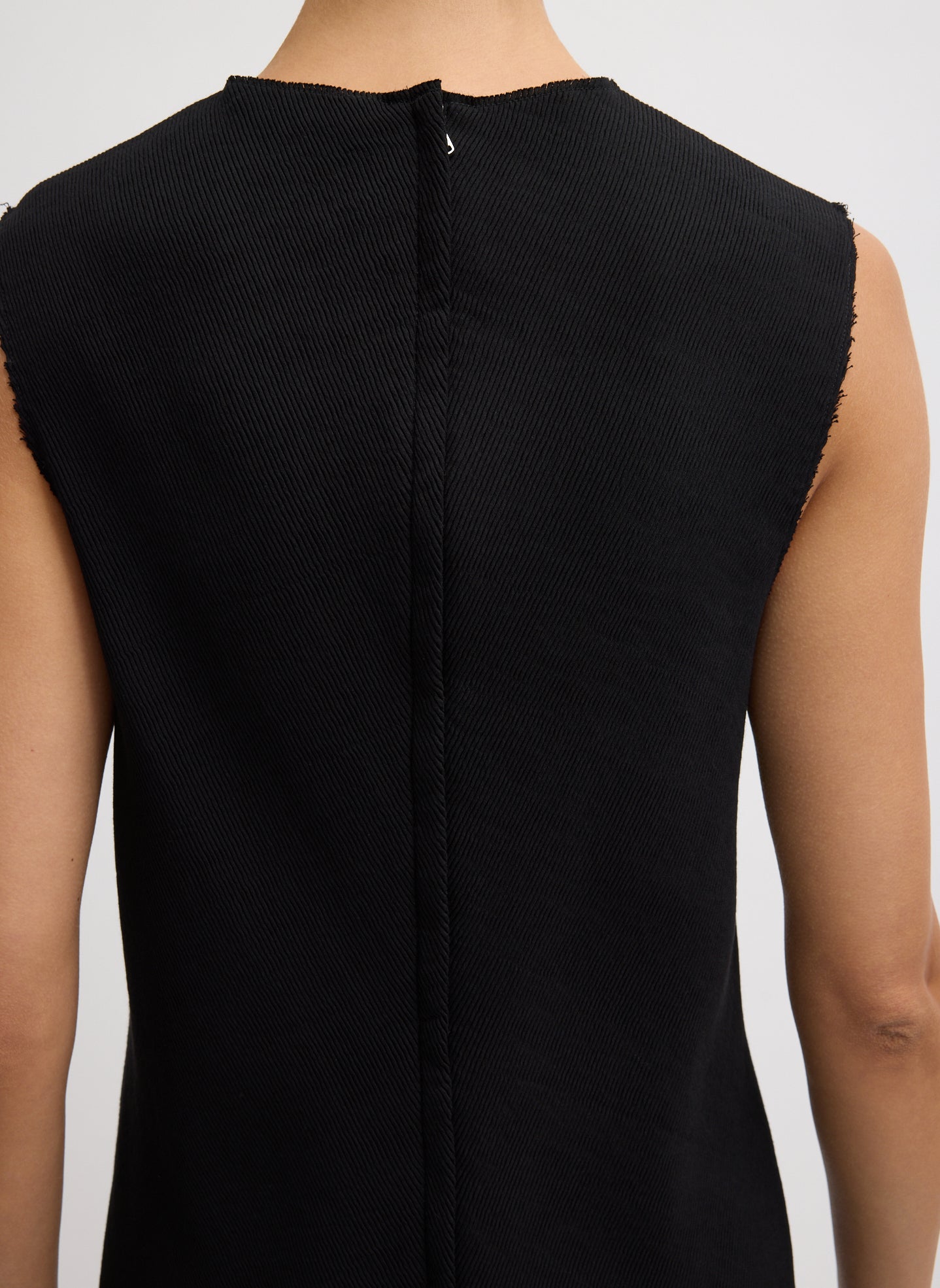 Viscose Plisse Sleeveless Bias Short Tunic Dress | Tibi