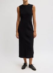 Viscose Plisse Sleeveless Bias Dress | Tibi