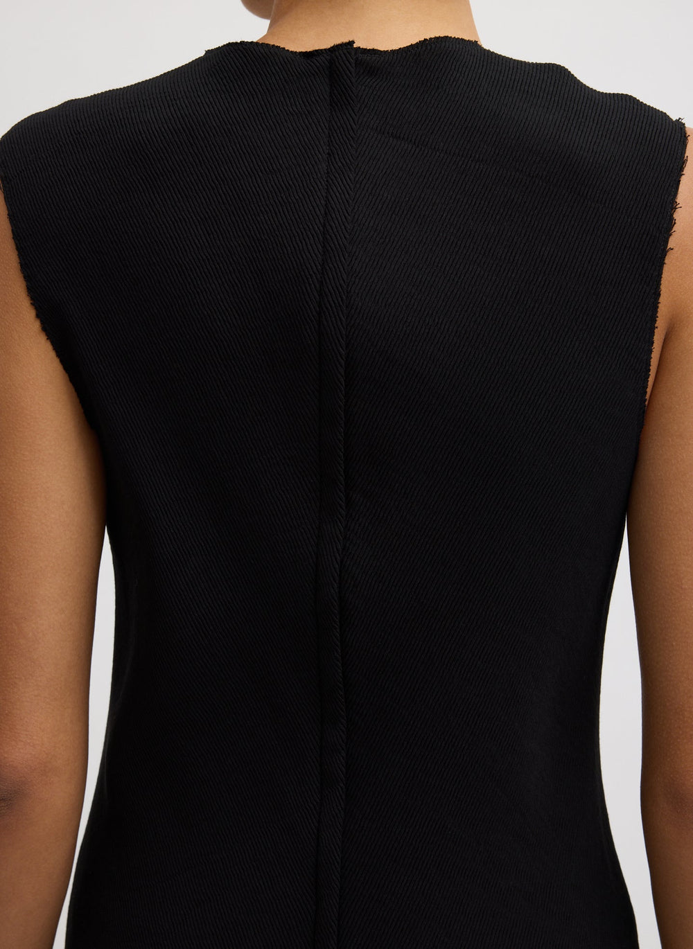Viscose Plisse Sleeveless Bias Dress | Tibi