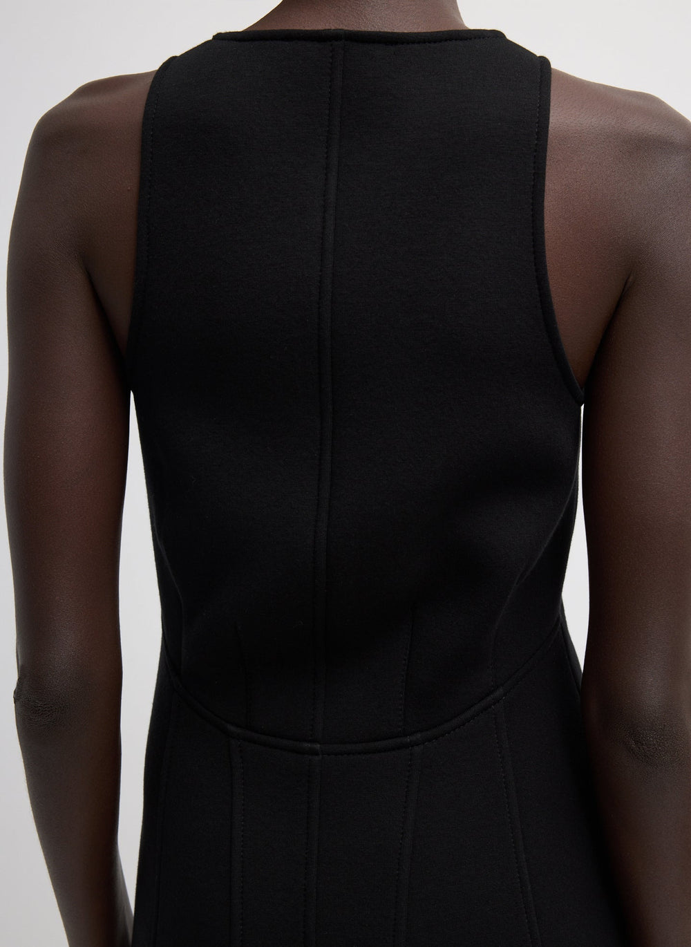 Bonded Viscose Sculpted Sleeveless Tunic Tank | Tibi