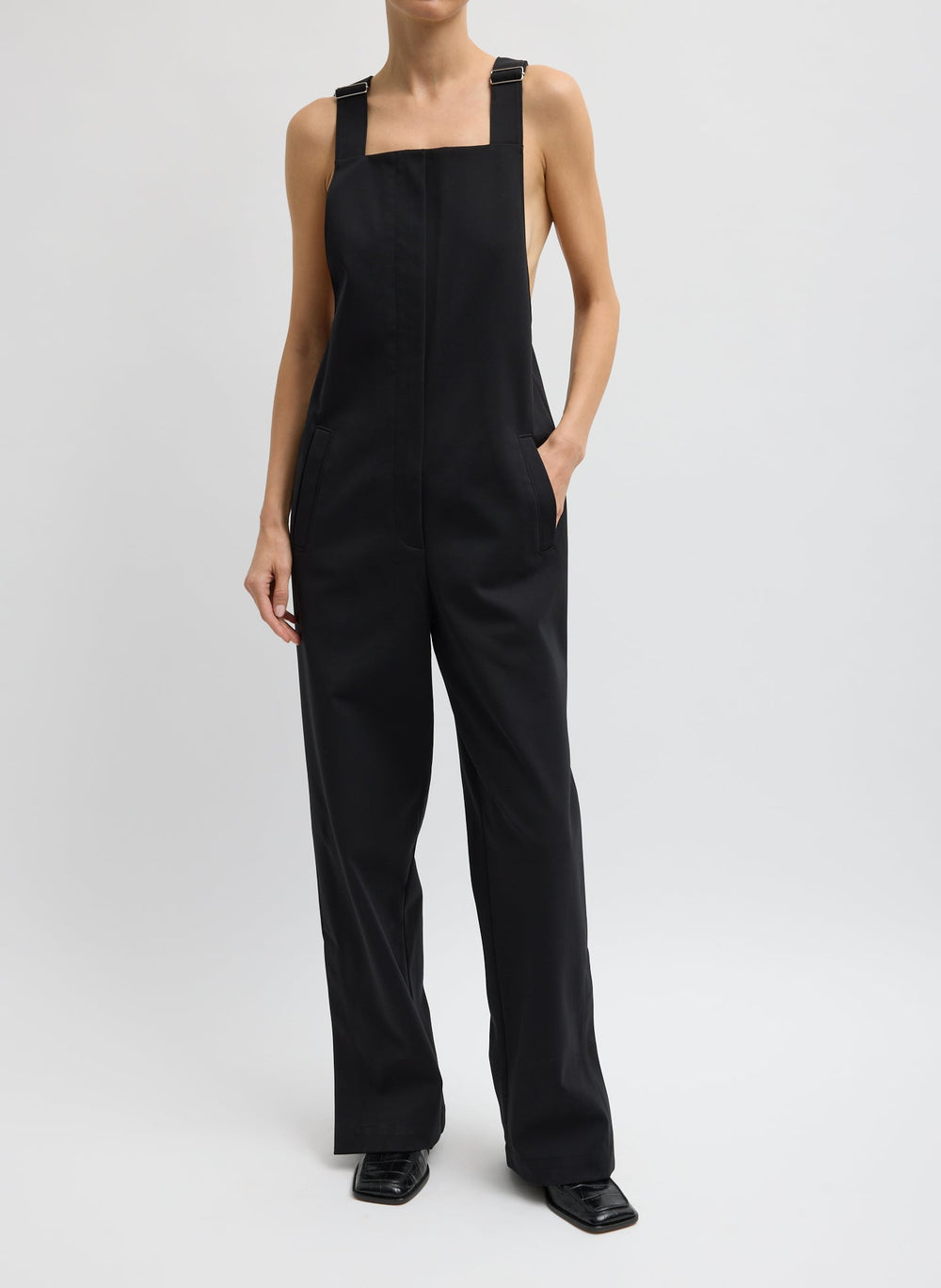 Compact Tech Knit Overalls | Tibi