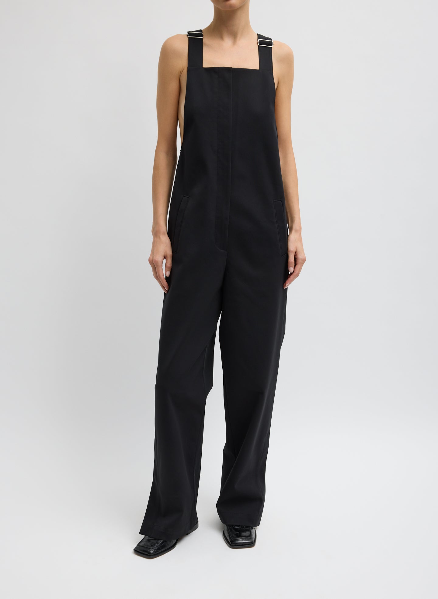 Compact Tech Knit Overalls | Tibi