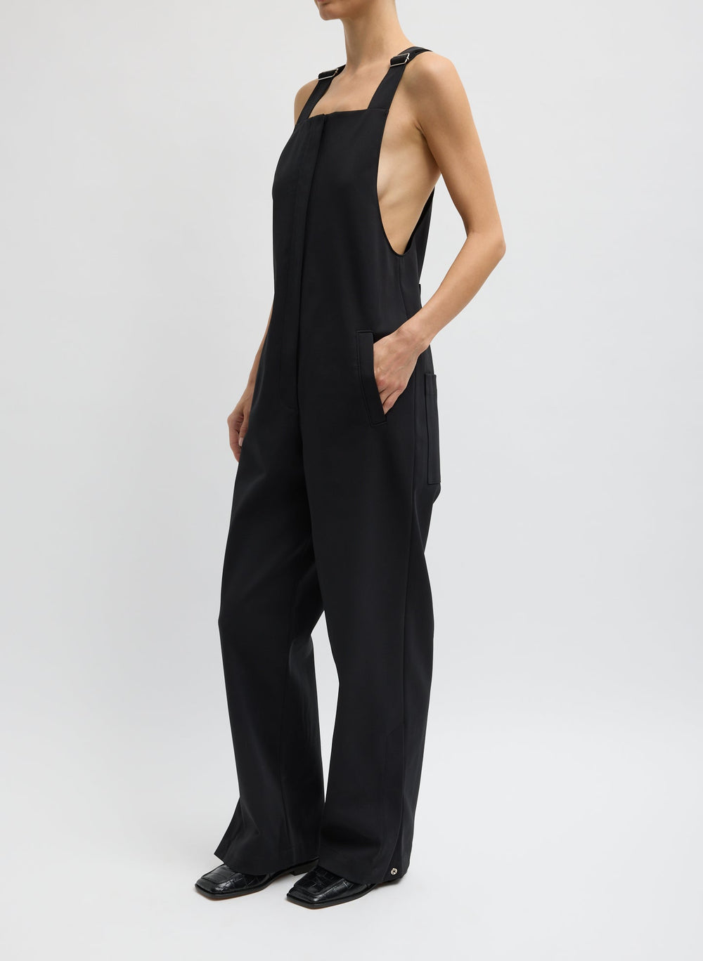 Compact Tech Knit Overalls | Tibi