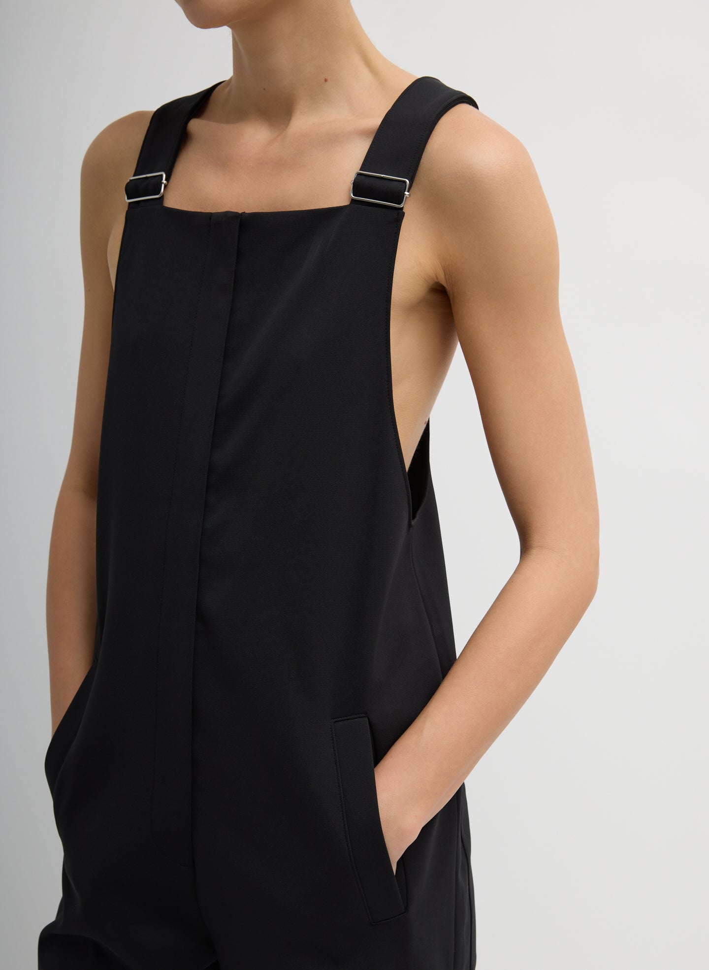 Compact Tech Knit Overalls | Tibi