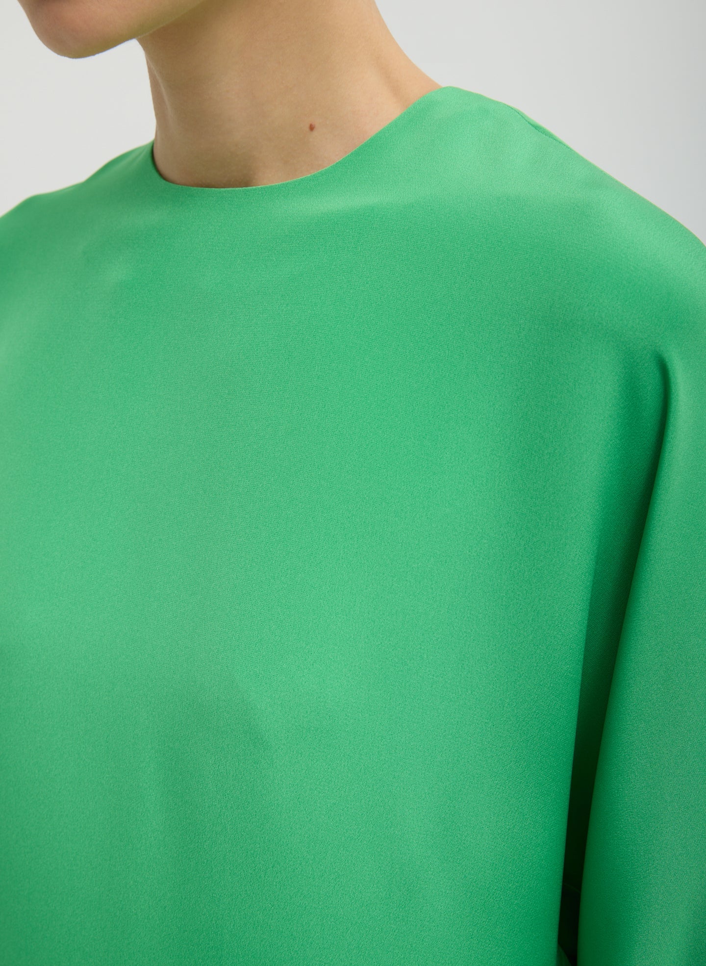 4-Ply Silk Long Sleeve Cocoon Dress | Tibi