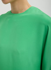 4-Ply Silk Long Sleeve Cocoon Dress | Tibi