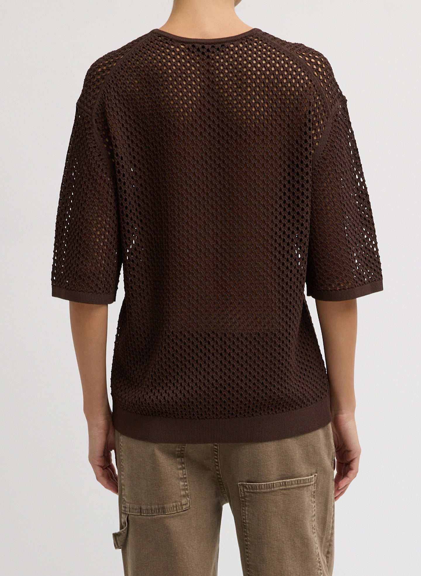 Crochet Netting Oversized Easy T-Shirt | Tibi