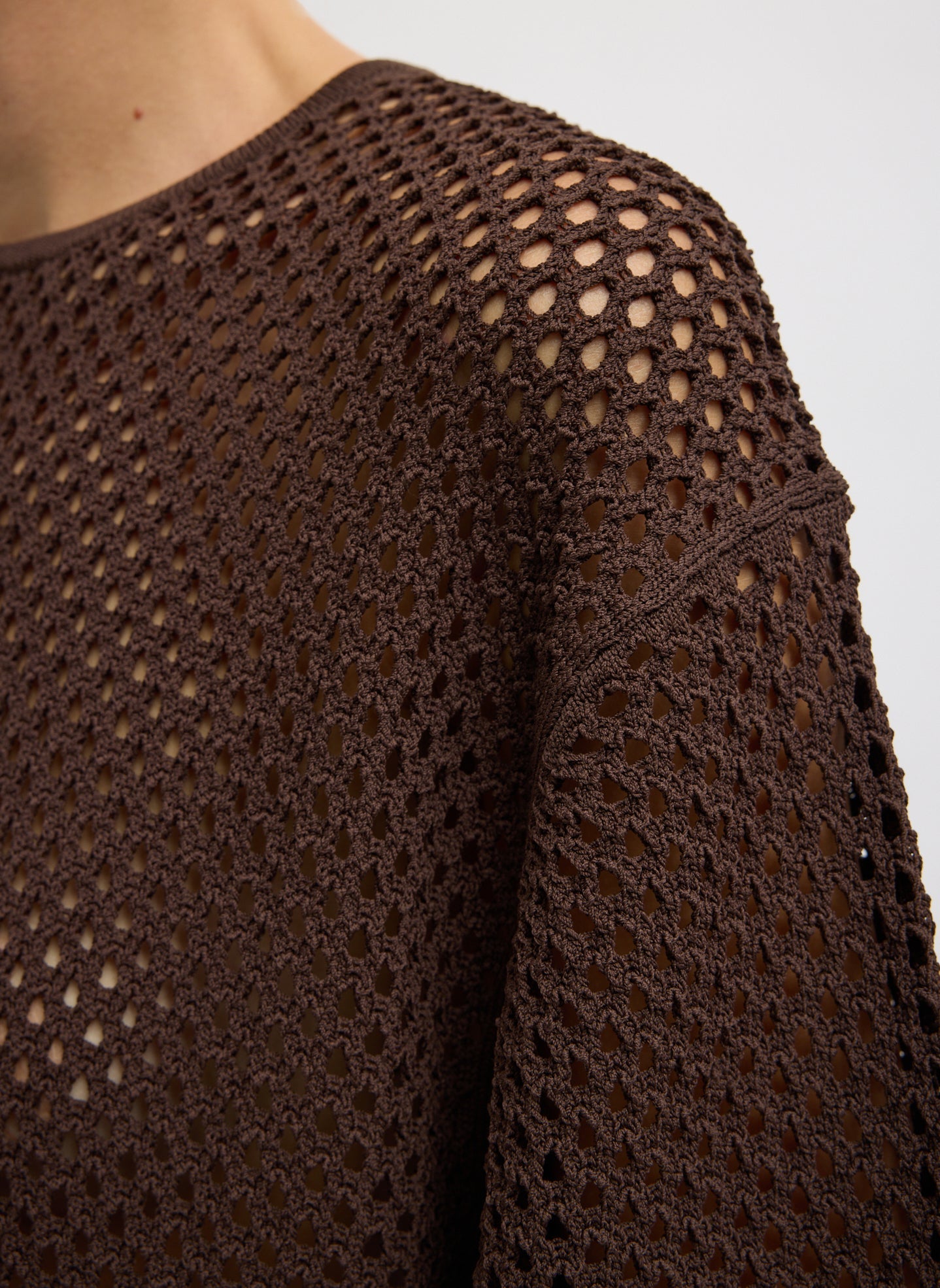 Crochet Netting Oversized Easy T-Shirt | Tibi