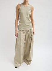 Stretch Luxe Ribbed Tank Top | Tibi