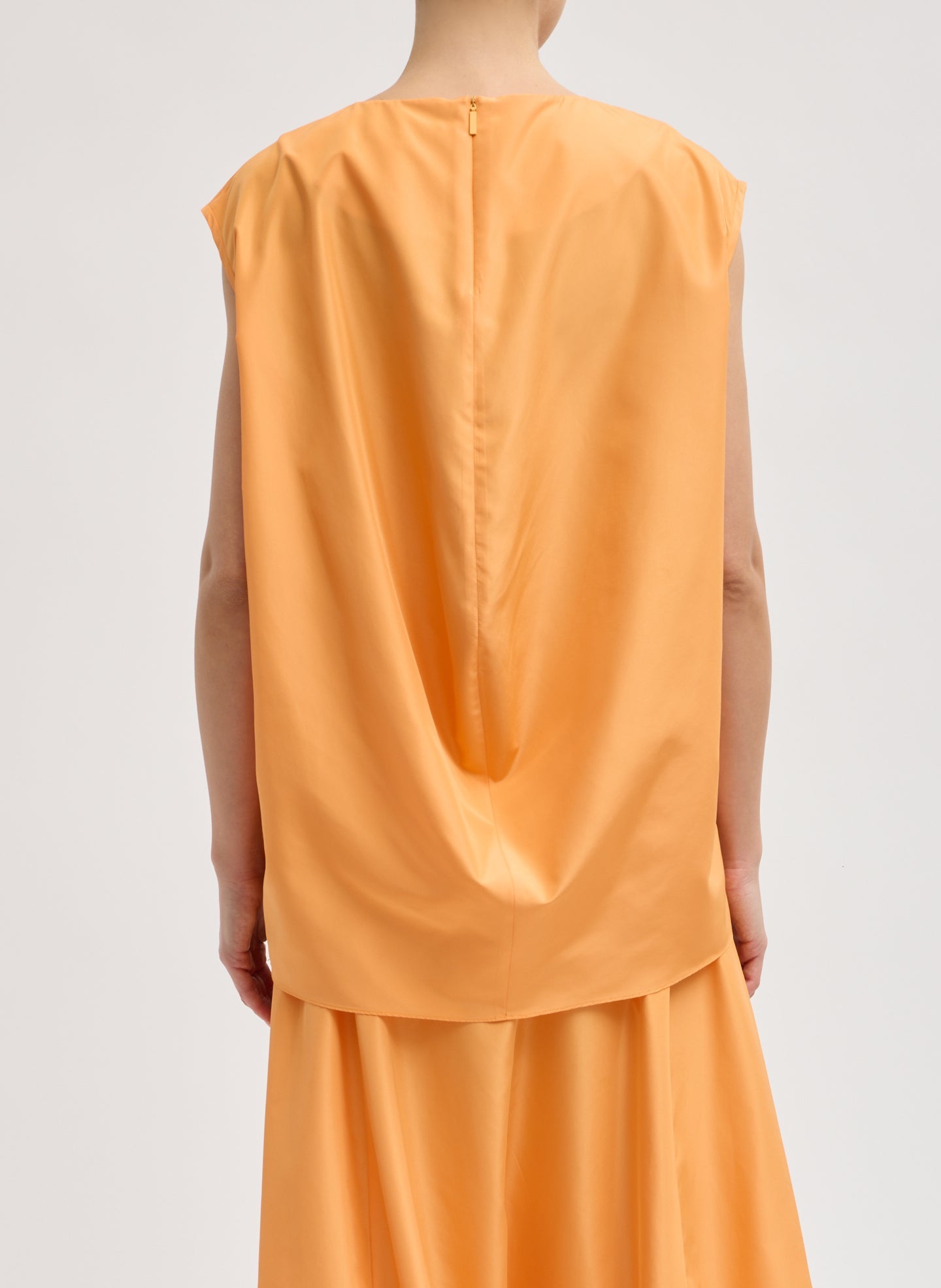 Summer Nylon Sleeveless Cocoon Top | Tibi
