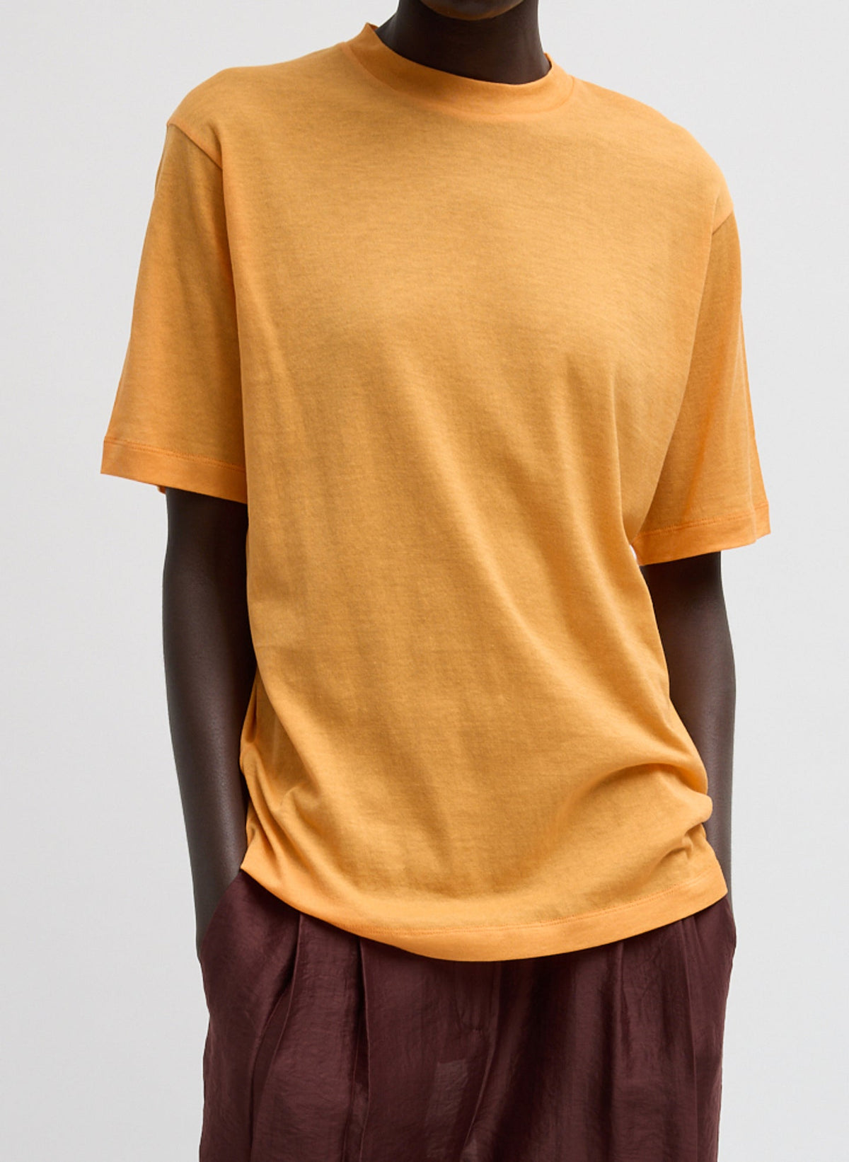 Sheer Crepe Knit Mock Unisex T-Shirt | Tibi