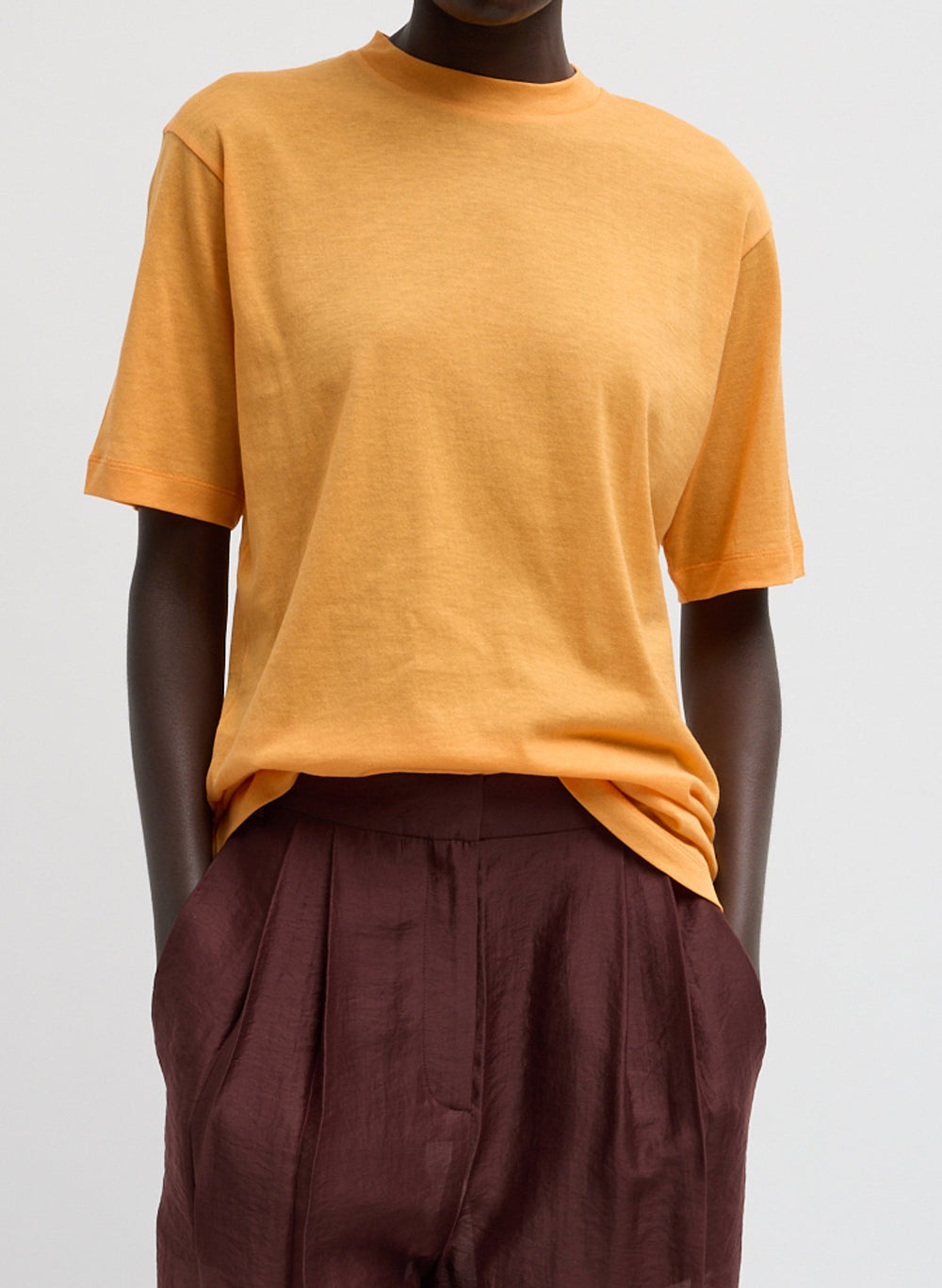Sheer Crepe Knit Mock Unisex T-Shirt | Tibi