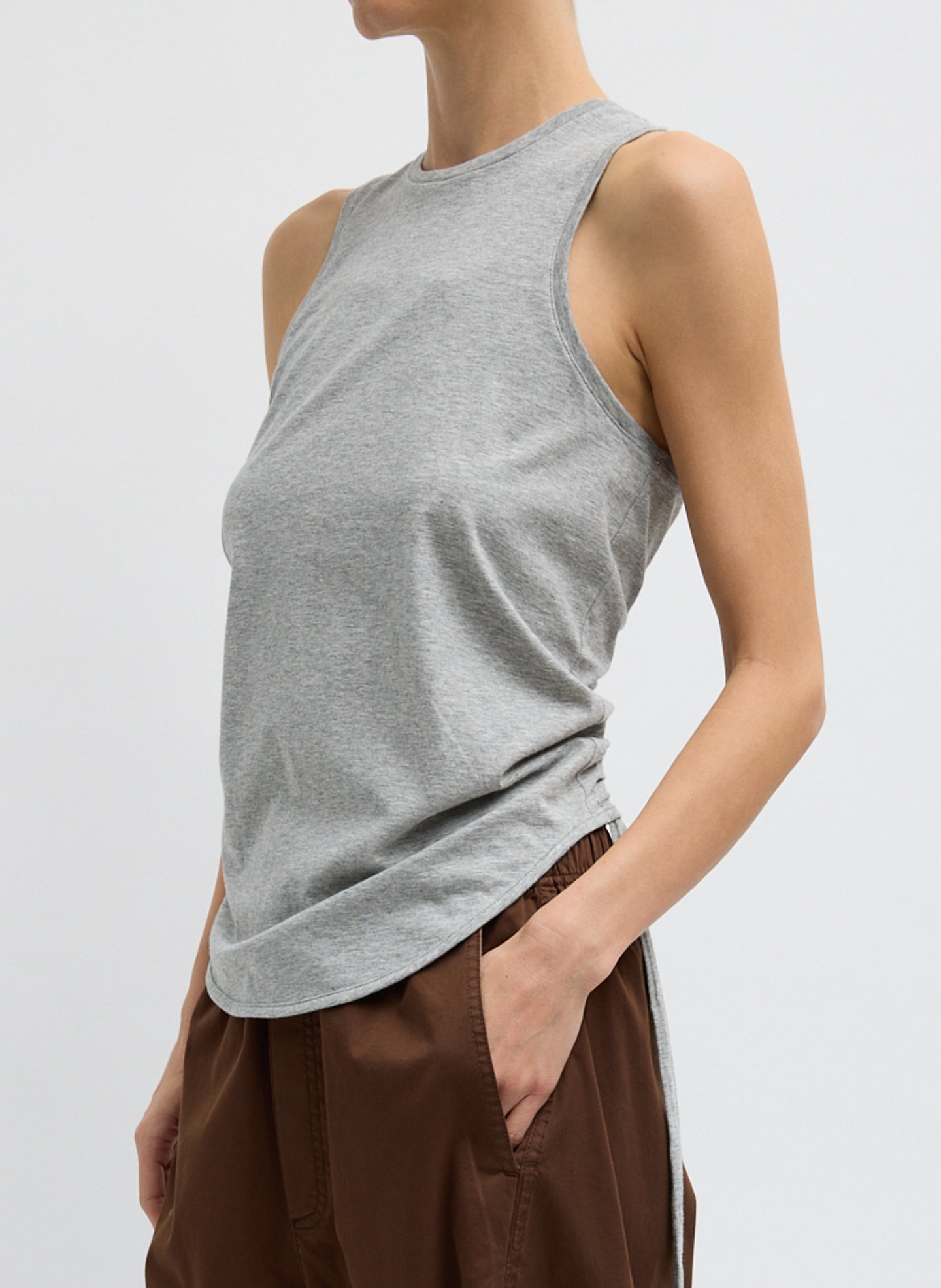 Shirred Back Tank | Tibi