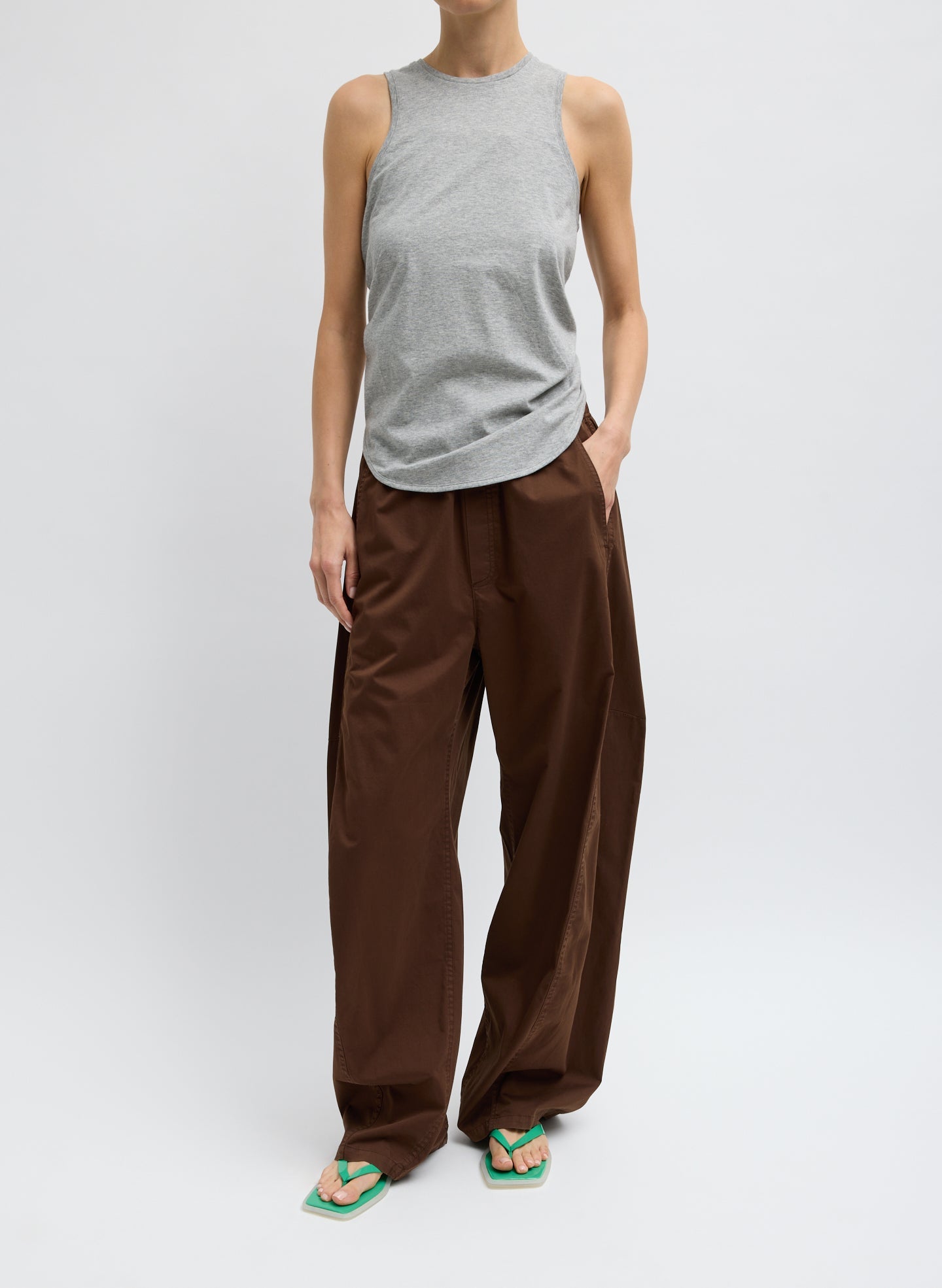 Shirred Back Tank | Tibi