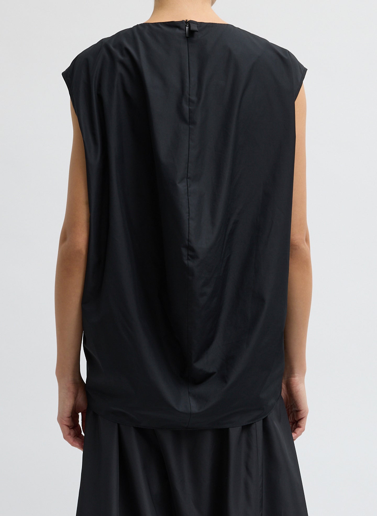 Summer Nylon Sleeveless Cocoon Top | Tibi