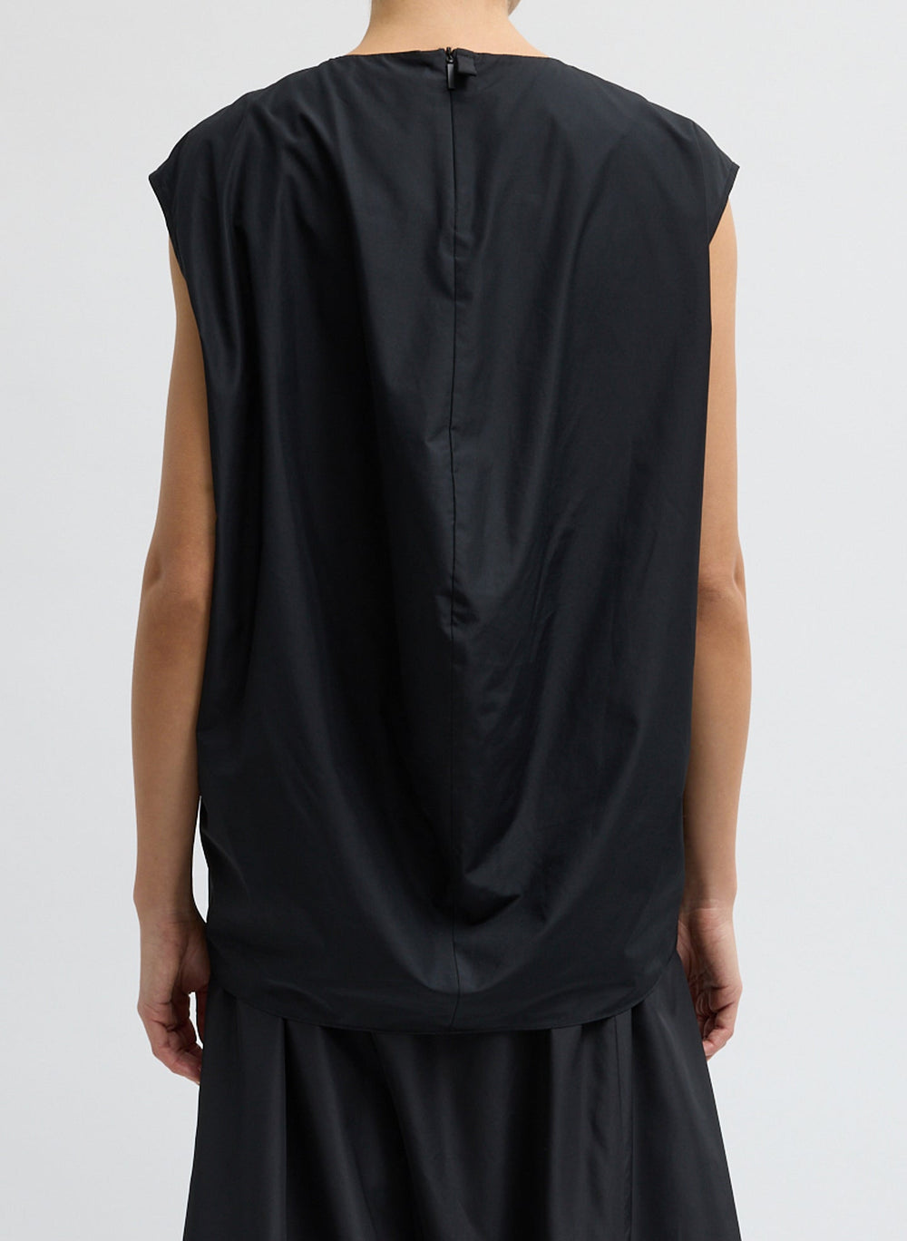 Summer Nylon Sleeveless Cocoon Top | Tibi