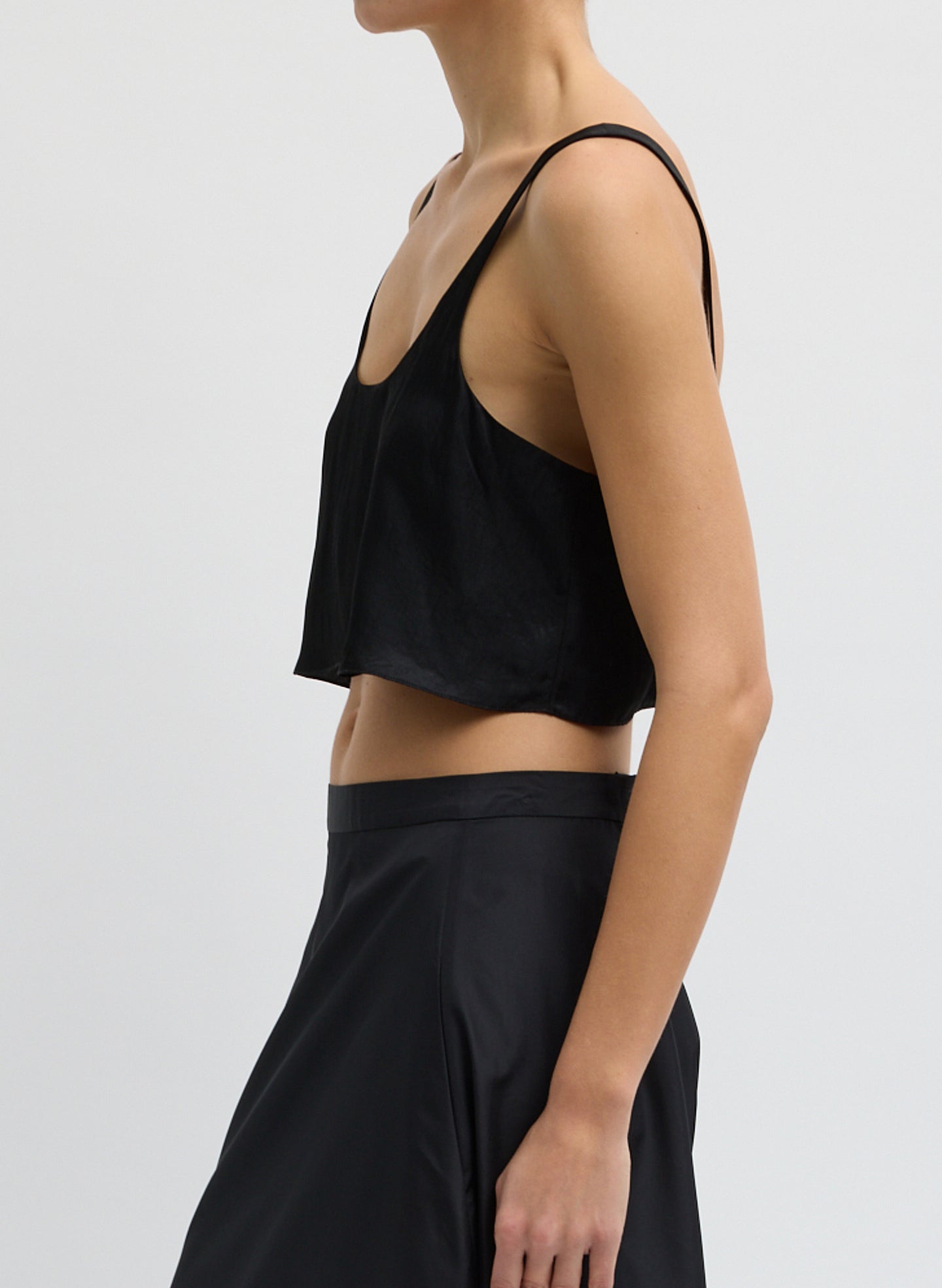 Summer Acetate Crinkle Cropped Tank | Tibi