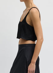 Summer Acetate Crinkle Cropped Tank | Tibi