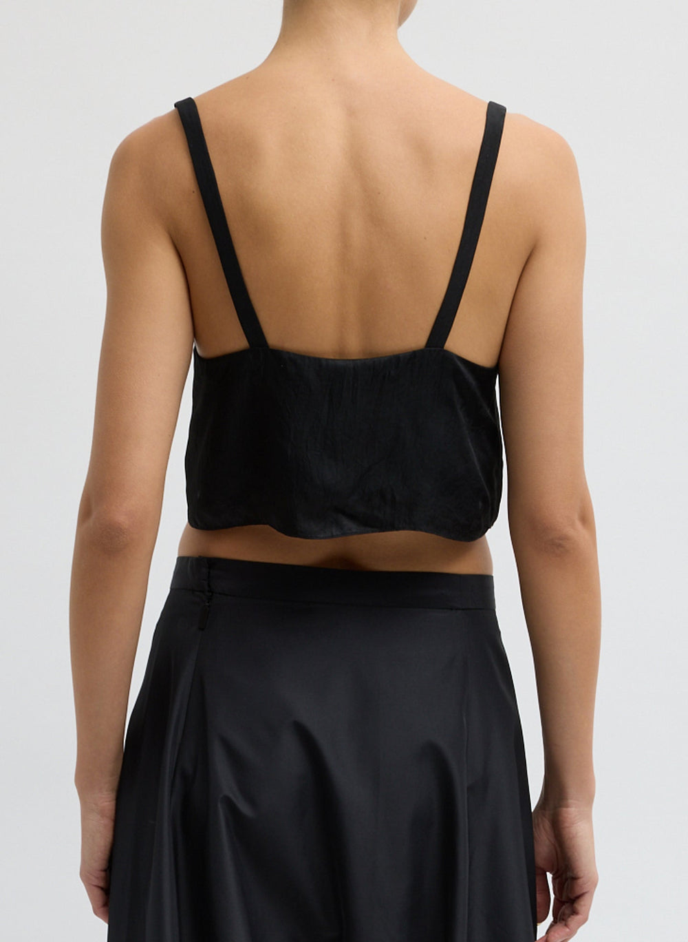 Summer Acetate Crinkle Cropped Tank | Tibi