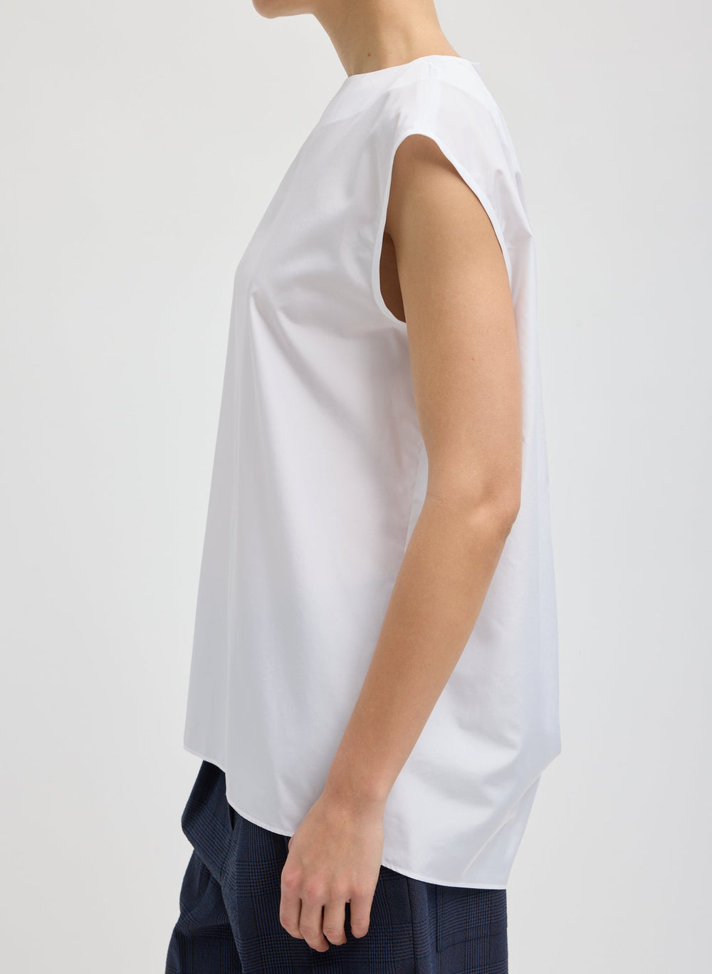 Summer Nylon Sleeveless Cocoon Top | Tibi