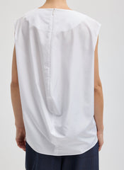 Summer Nylon Sleeveless Cocoon Top | Tibi