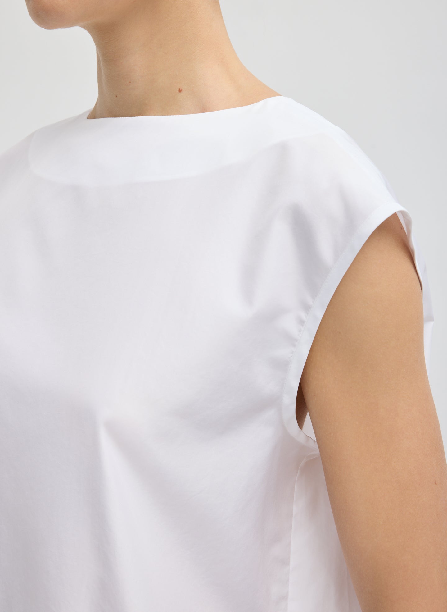 Summer Nylon Sleeveless Cocoon Top | Tibi