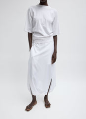 Short Sleeve T-Shirt With Shirred Back | Tibi