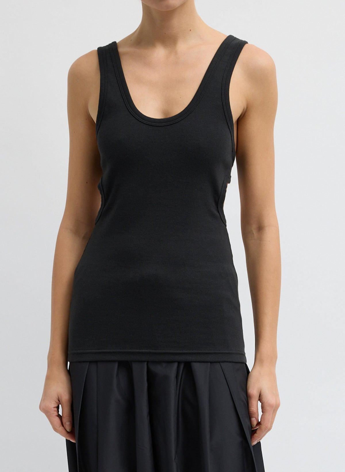 Ribbed Racerback Tank | Tibi