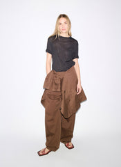 Sheer Crepe Knit Mock Unisex T-Shirt | Tibi