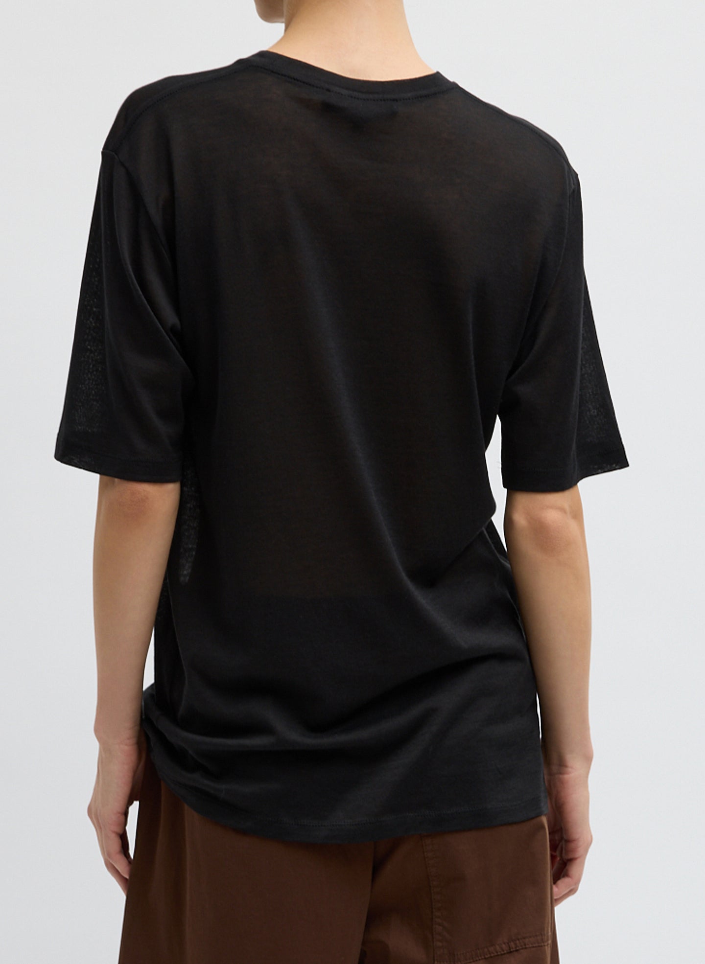 Sheer Crepe Knit Mock Unisex T-Shirt | Tibi
