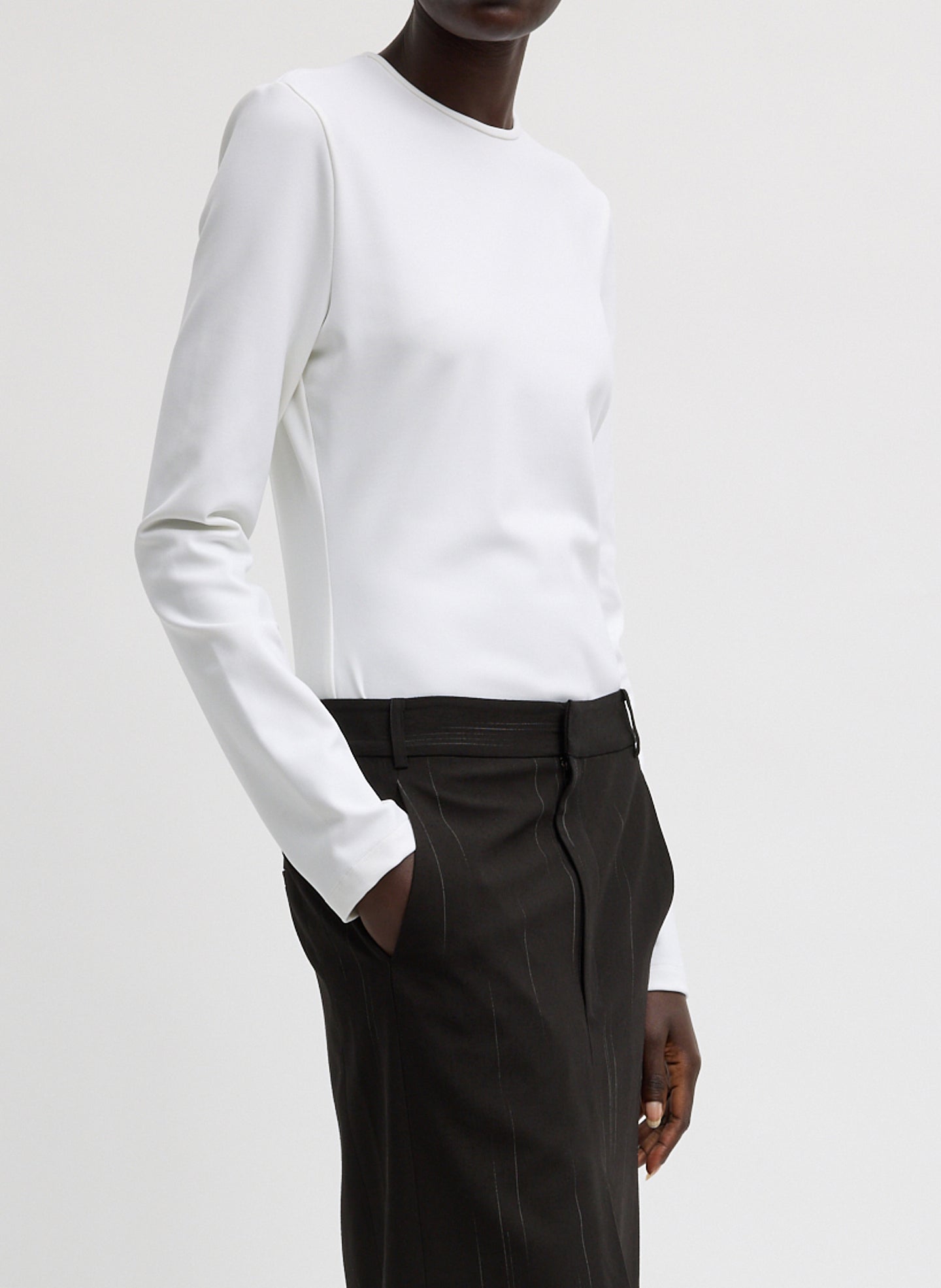 Compact Ultra Stretch Cut Out Back Top | Tibi