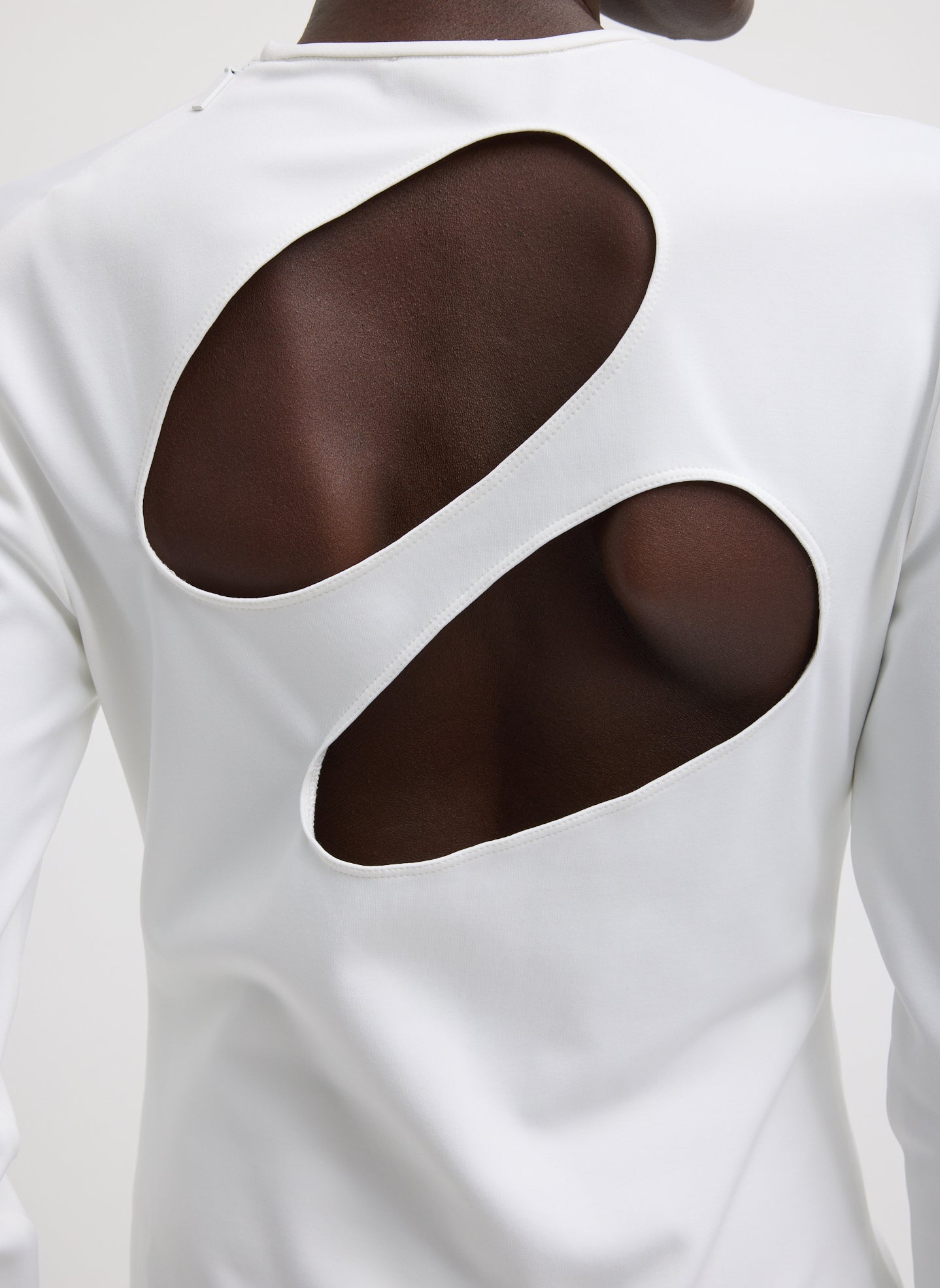 Compact Ultra Stretch Cut Out Back Top | Tibi