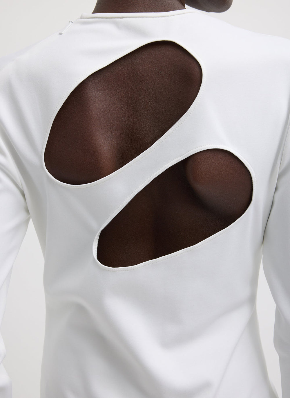 Compact Ultra Stretch Cut Out Back Top | Tibi