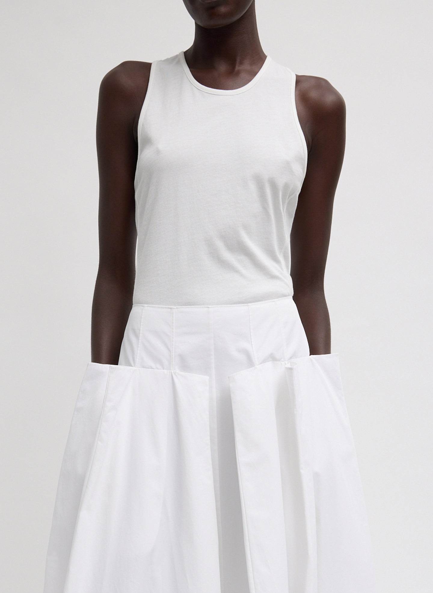 Crewneck Racerback Bodysuit | Tibi