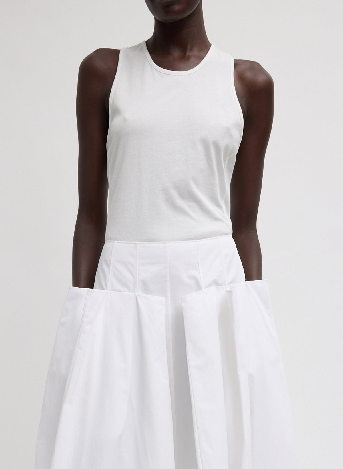 Crewneck Racerback Bodysuit | Tibi
