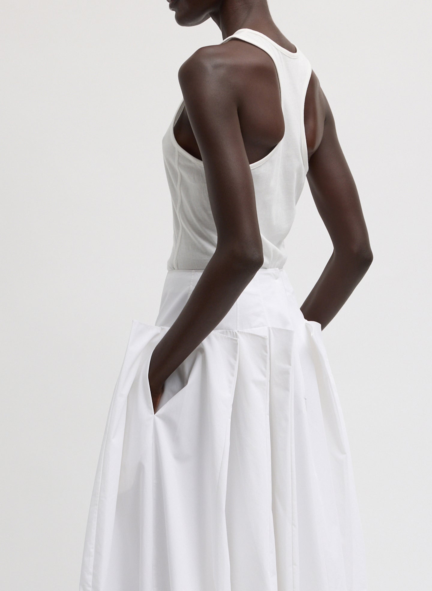 Crewneck Racerback Bodysuit | Tibi