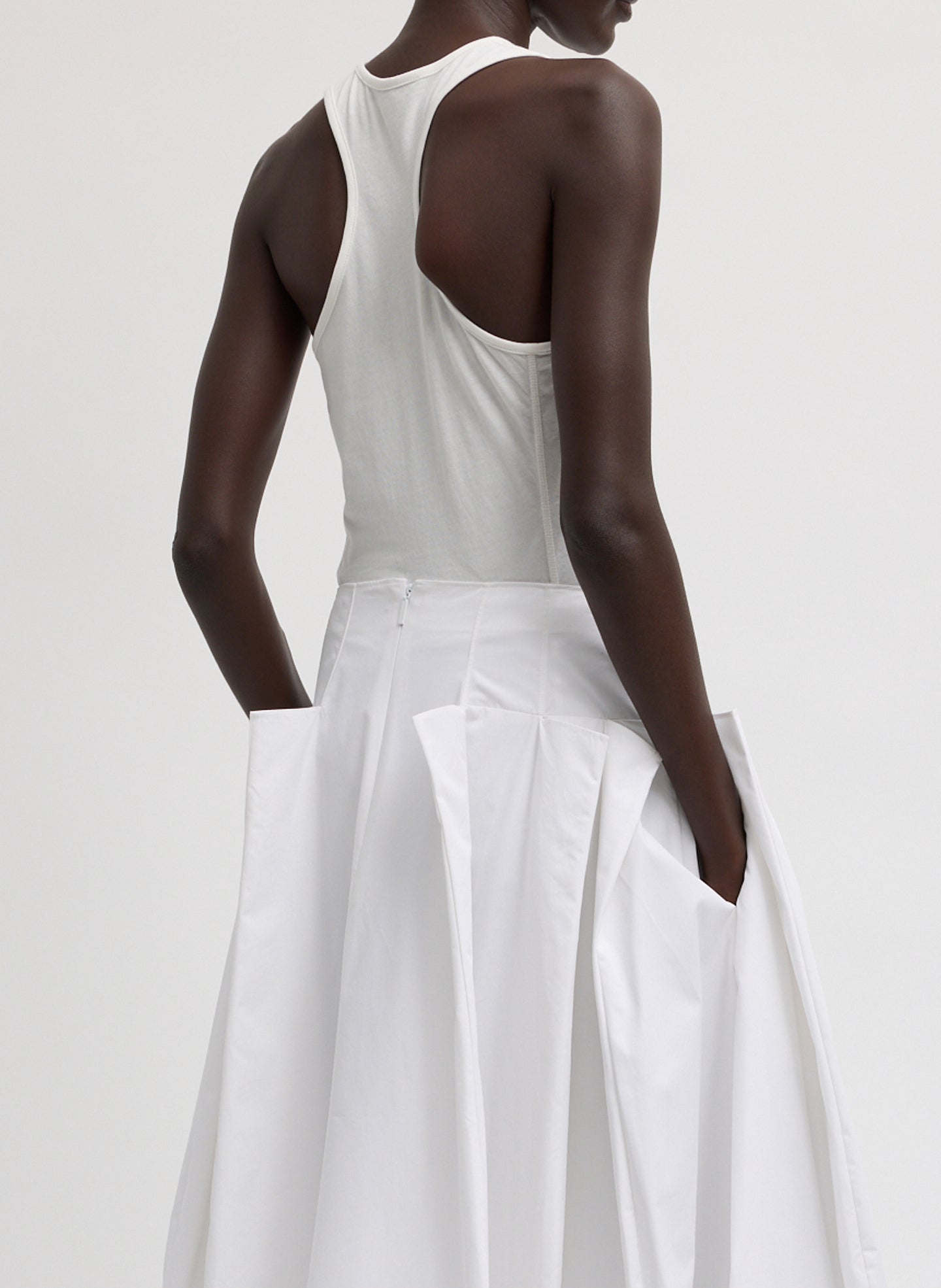 Crewneck Racerback Bodysuit | Tibi