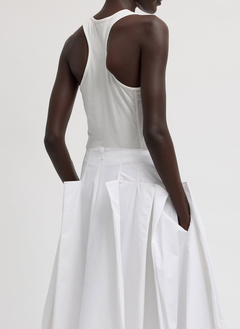 Crewneck Racerback Bodysuit | Tibi