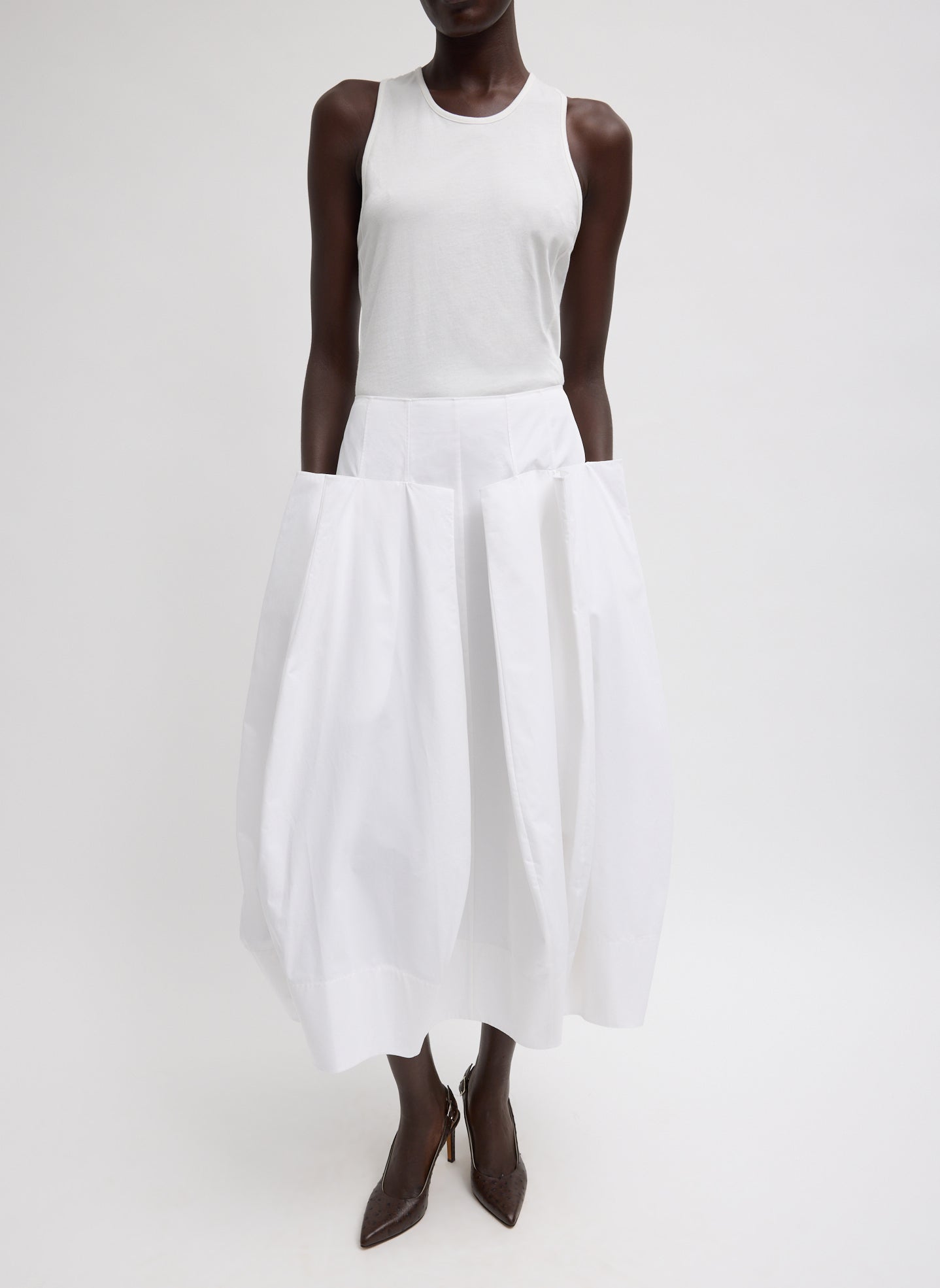 Crewneck Racerback Bodysuit | Tibi