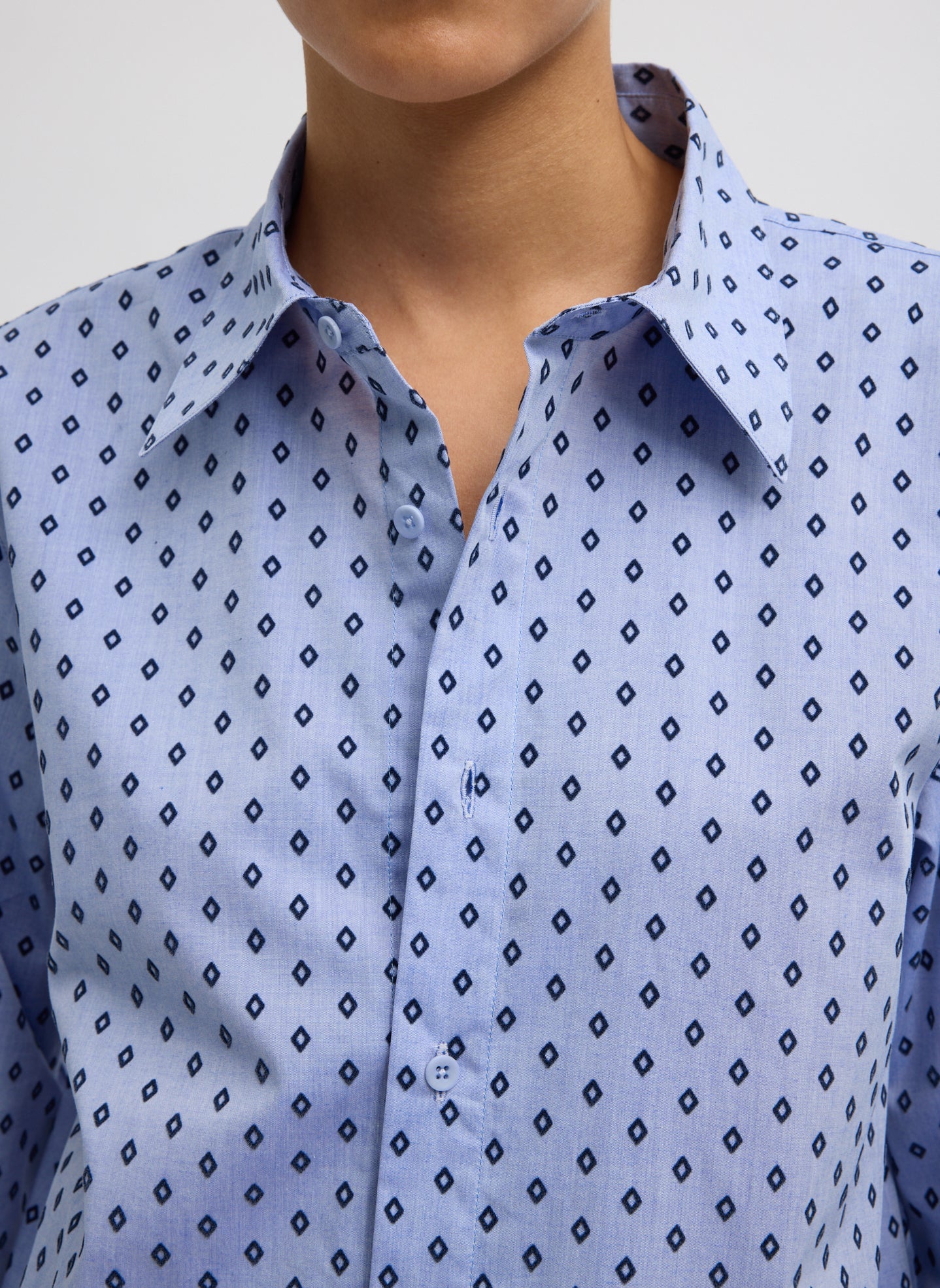 Flocked Oxford Classic Men's Shirt | Tibi