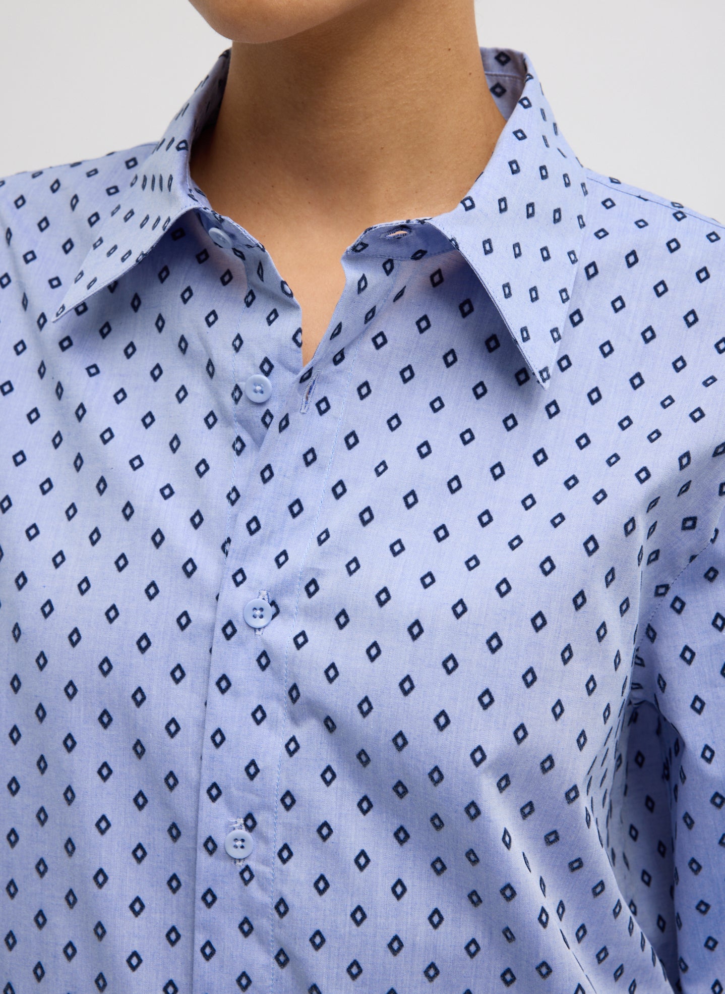 Flocked Oxford Classic Men's Shirt | Tibi