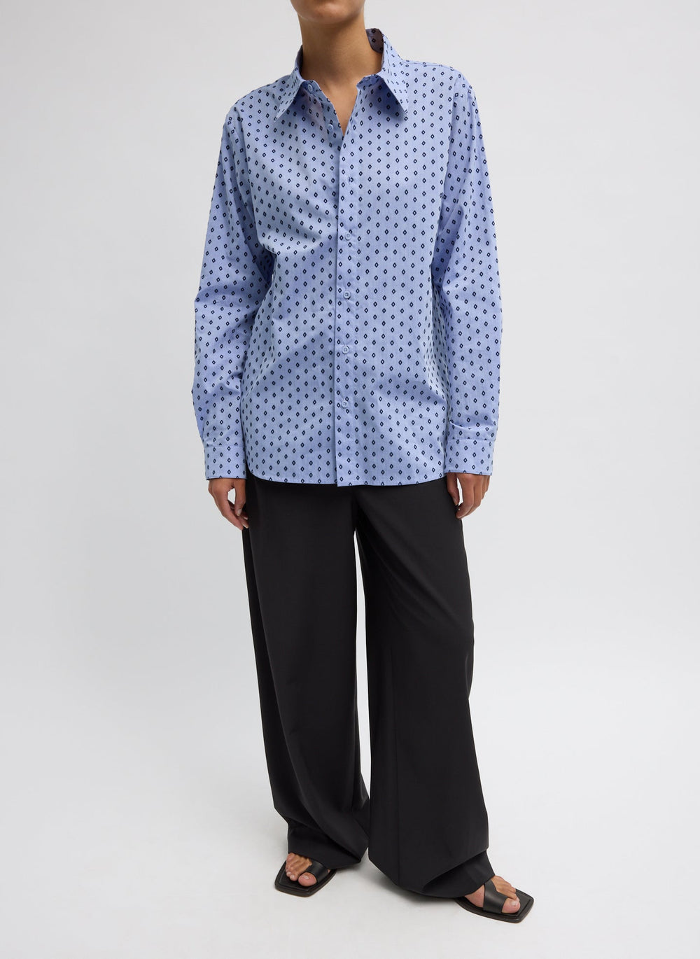 Flocked Oxford Classic Men's Shirt | Tibi