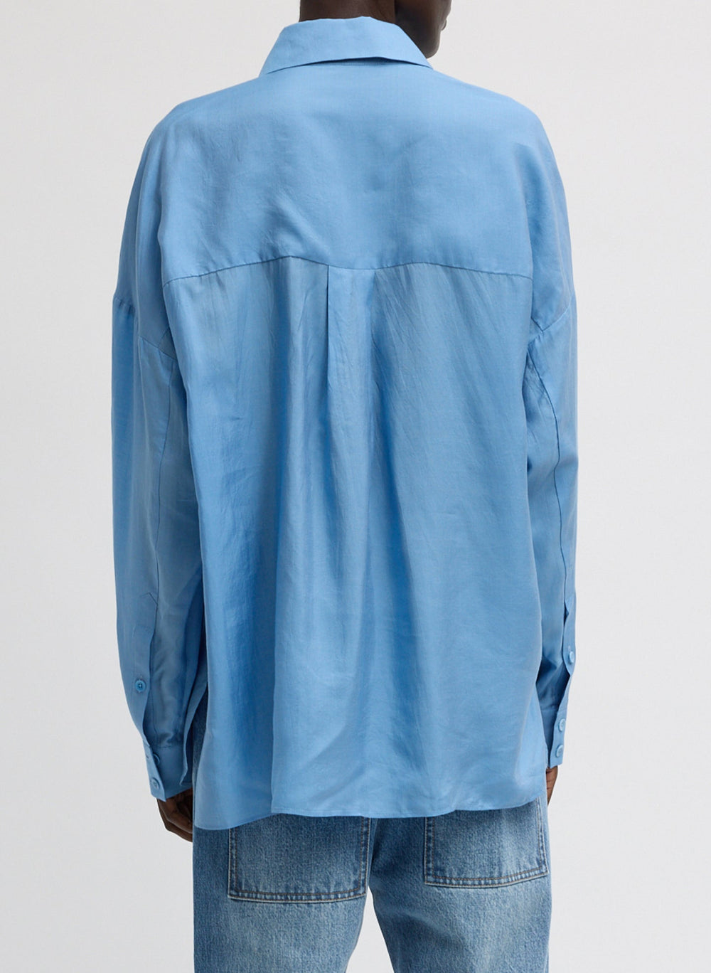 Ultra Light Silk Tencel Oversized Shirt | Tibi