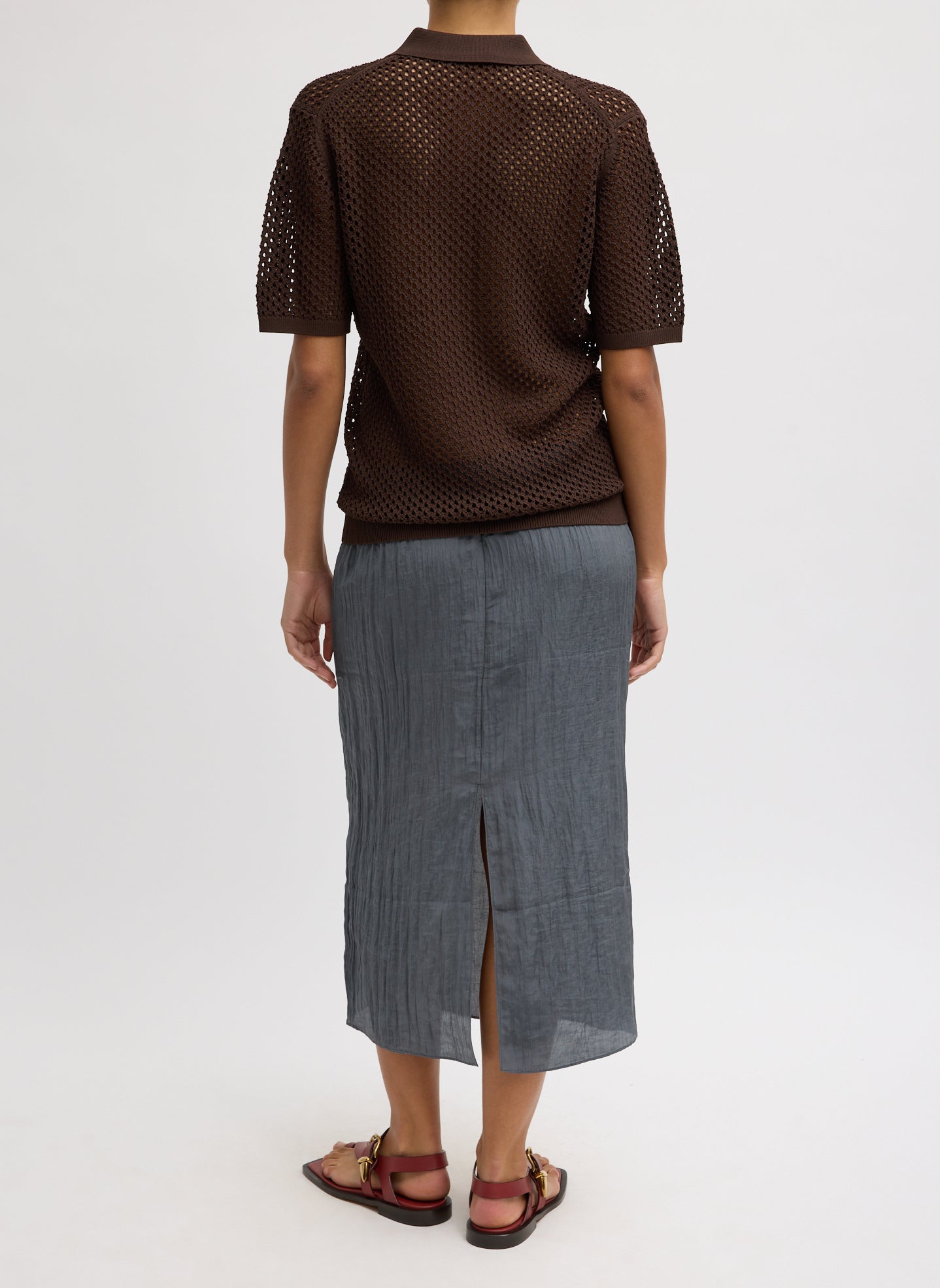 Crochet Netting Slim Polo | Tibi