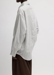 Ultra Light Silk Tencel Striped Pintucked Shirt | Tibi
