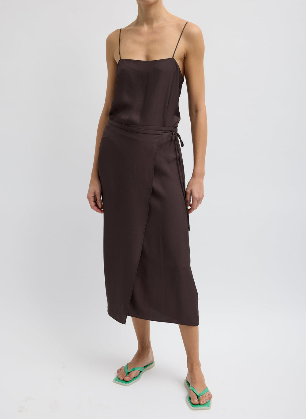Summer Slip Wrap Skirt | Tibi