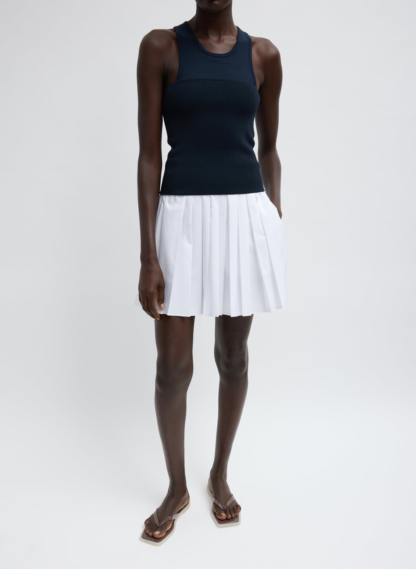 Summer Nylon Pull On Mini Skirt | Tibi